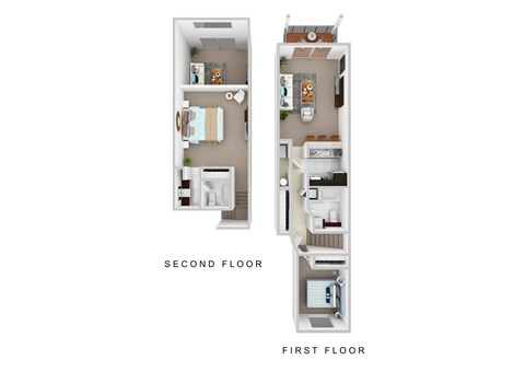 Floor plan for 2 beds, 2 baths, 1120 sqft